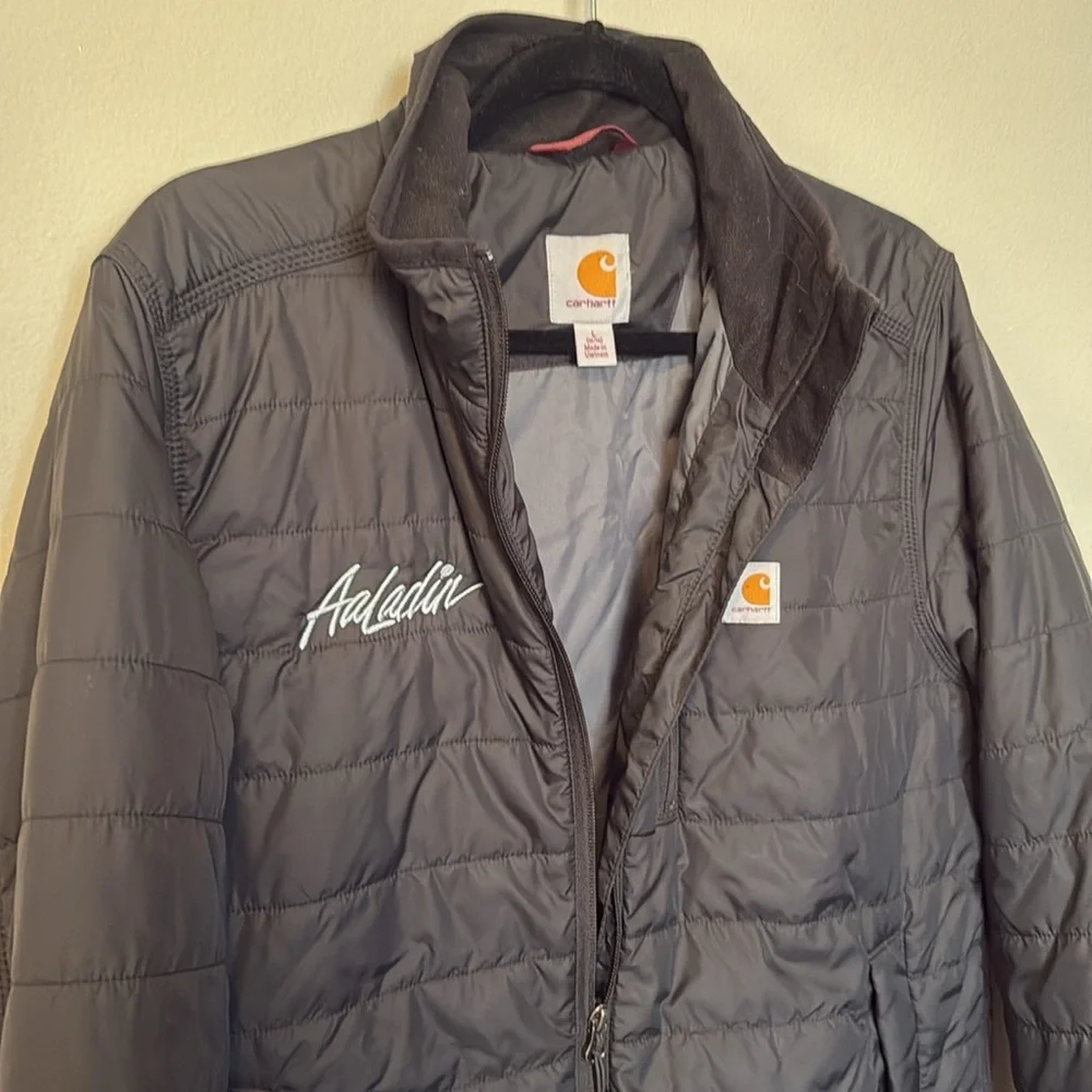 Carhartt Gilliam Jacket Black Youth Large 12/14 EUC Insulated Warm